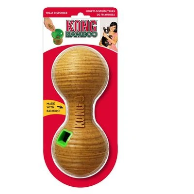 KONG Bamboo Feeder Dumbbell Juguete Rellenable Para Perros 2 KONG Bamboo Feeder Dumbbell Juguete Rellenable Para Perros - Imagen 2