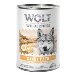 Wolf Of Wilderness Expedition 6 X 400 G -Trixie Tienda De Ventas 2309 wow poultry based sandy path 400g front 1000x1000 7