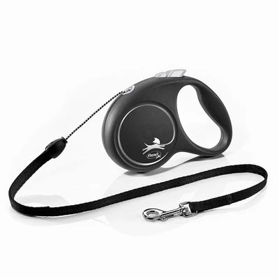 Correa Extensible Flexi Black Design Con Cordón De 5 M 1 Correa Extensible Flexi Black Design Con Cordón De 5 M