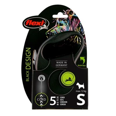 Correa Extensible Flexi Black Design Con Cordón De 5 M 2 Correa Extensible Flexi Black Design Con Cordón De 5 M - Imagen 2