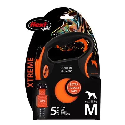 Correa Extensible Flexi Xtreme Naranja Con Cinta De 5 M - Imagen 7