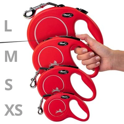 Correa Extensible Flexi New Classic Roja Con Cinta De 5 M 4 Correa Extensible Flexi New Classic Roja Con Cinta De 5 M - Imagen 4