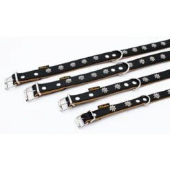 Collar De Cuero Heim Edelweiß Color Negro / Natural Para Perros -Trixie Tienda De Ventas 298196 298197 297015 298296 heim halsband edelwei hs 08 3