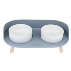 TIAKI Comedero Doble De Cerámica Para Mascotas -Trixie Tienda De Ventas 302496 tiaki napf duo grau fg 6149 6