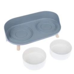 TIAKI Comedero Doble De Cerámica Para Mascotas -Trixie Tienda De Ventas 302496 tiaki napf duo grau fg 6152 3