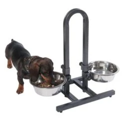 Soporte Ajustable Con Dos Comederos De 1,6 L -Trixie Tienda De Ventas 313525 u hundebar 04 dsc9192 5