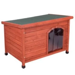 Caseta De Madera Woody Con Puerta Para Perros 31 Caseta De Madera Woody Con Puerta Para Perros -Trixie Tienda De Ventas 55518 pla woody flachdach fg 8286 9
