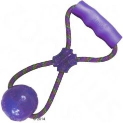 KONG Squeezz Ball Pelota Con Cuerda Para Perros -Trixie Tienda De Ventas 60977 kong large squeezz ball with handle purple 2