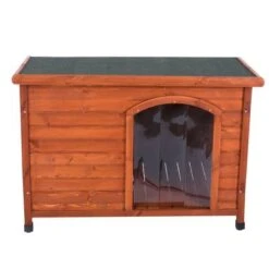 Caseta De Madera Woody Premium Con Puerta Para Perros -Trixie Tienda De Ventas 70354 pla hundehuette flachdach fg 1120020 4