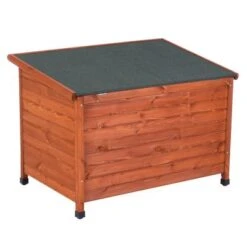 Caseta De Madera Woody Premium Con Puerta Para Perros -Trixie Tienda De Ventas 70354 pla hundehuette flachdach fg 1120022 0