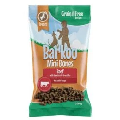 Barkoo Mini Bones Sin Cereales - Pack Ahorro 12 Barkoo Mini Bones Sin Cereales - Pack Ahorro -Trixie Tienda De Ventas barkoo minibones gf 200g beef 1000x1000 0