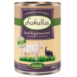 Lukullus Adult Sin Cereales 6 X 400 G 16 Lukullus Adult Sin Cereales 6 X 400 G -Trixie Tienda De Ventas lk 400g adult beefguineafowl 1000x1000 2