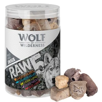 Wolf Of Wilderness RAW 5 Snacks Liofilizados - 5 Sabores 1 Wolf Of Wilderness RAW 5 Snacks Liofilizados - 5 Sabores